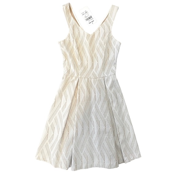 love...ady Dresses & Skirts - NWT Love… Ady Fit & Flare Mini Sleeveless V-Neck Dress in Ivory/Nude